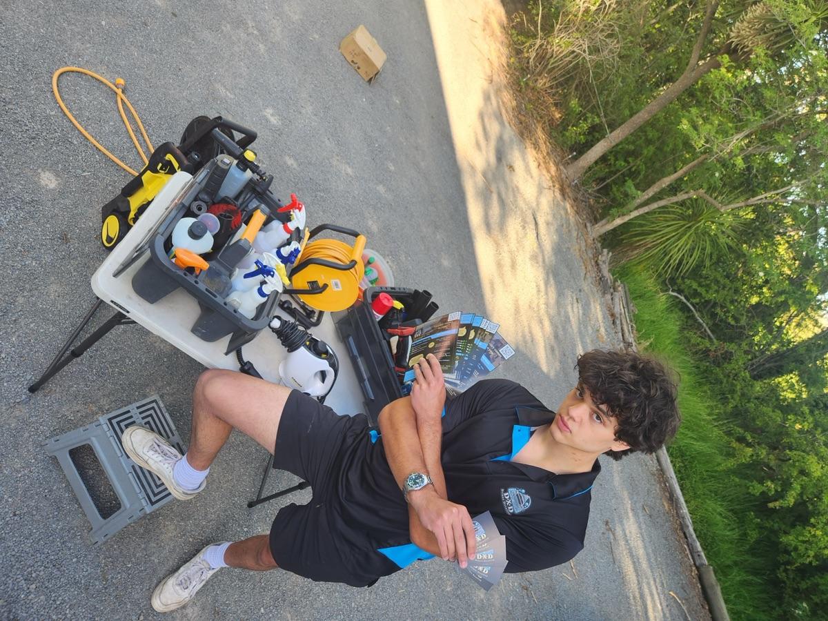 David Moore, Co-founder of Deluxe Detailing, on the job with the DxD kit